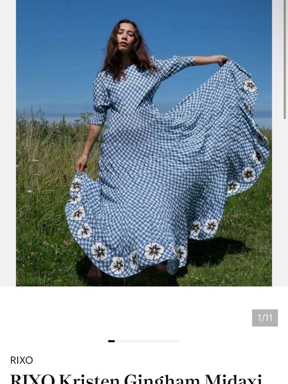 RIXO Kristen Gingham Midaxi
Tiered Dress - Picture 5 of 7
